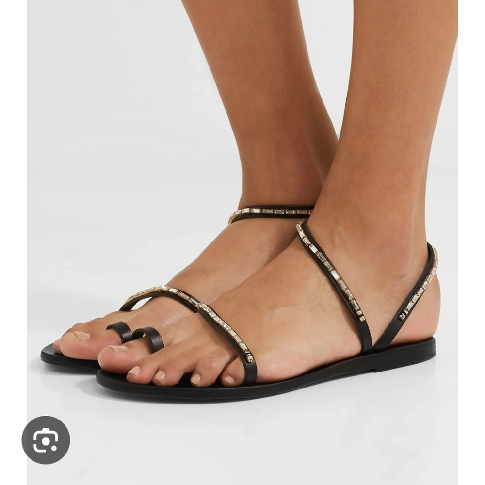 Ancient Greek Sandals Black and Gold Gladiator Sandals